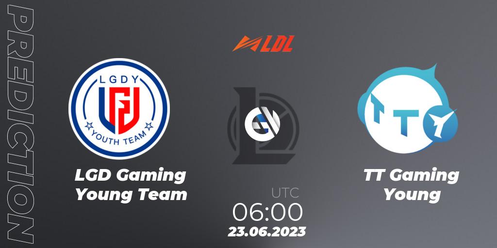 LGD Gaming Young Team contre TT Gaming Young : prédiction de match. 23.06.2023 at 06:00. LoL, LDL 2023 - Regular Season - Stage 3