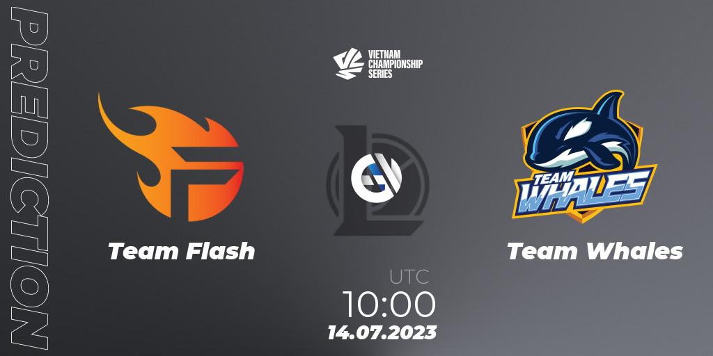Team Flash contre Team Whales : prédiction de match. 14.07.2023 at 10:00. LoL, VCS Dusk 2023