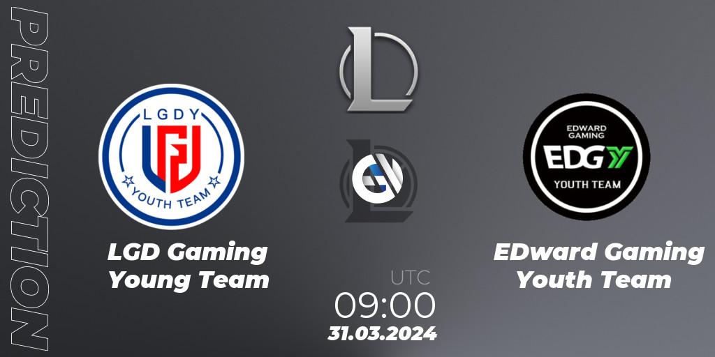 LGD Gaming Young Team contre EDward Gaming Youth Team : prédiction de match. 31.03.24. LoL, LDL 2024 - Stage 1