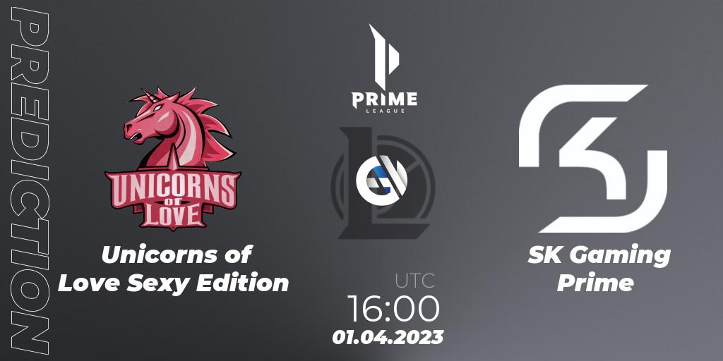 Unicorns of Love Sexy Edition contre SK Gaming Prime : prédiction de match. 01.04.23. LoL, Prime League Spring 2023 - Playoffs