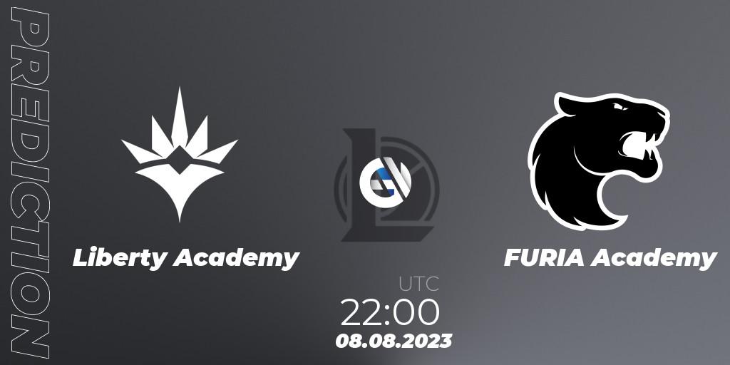 Liberty Academy contre FURIA Academy : prédiction de match. 08.08.2023 at 22:00. LoL, CBLOL Academy Split 2 2023 - Group Stage