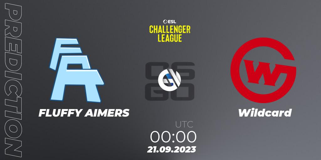 FLUFFY AIMERS contre Wildcard : prédiction de match. 21.09.2023 at 00:00. Counter-Strike (CS2), ESL Challenger League Season 46: North America