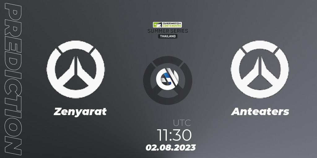 Zenyarat contre Anteaters : prédiction de match. 02.08.2023 at 12:00. Overwatch, Overwatch Contenders 2023 Summer Series: Thailand