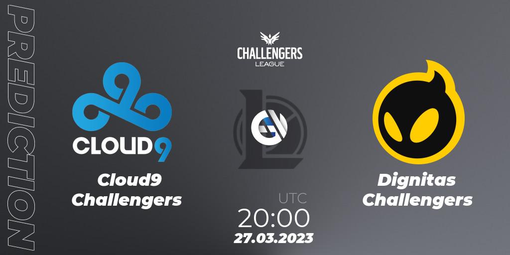 Cloud9 Challengers contre Dignitas Challengers : prédiction de match. 27.03.23. LoL, NACL 2023 Spring - Playoffs
