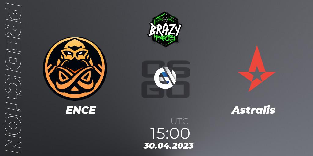 ENCE contre Astralis : prédiction de match. 30.04.2023 at 15:00. Counter-Strike (CS2), Brazy Party 2023