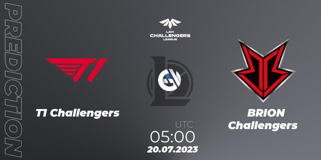 T1 Challengers contre BRION Challengers : prédiction de match. 20.07.23. LoL, LCK Challengers League 2023 Summer - Group Stage