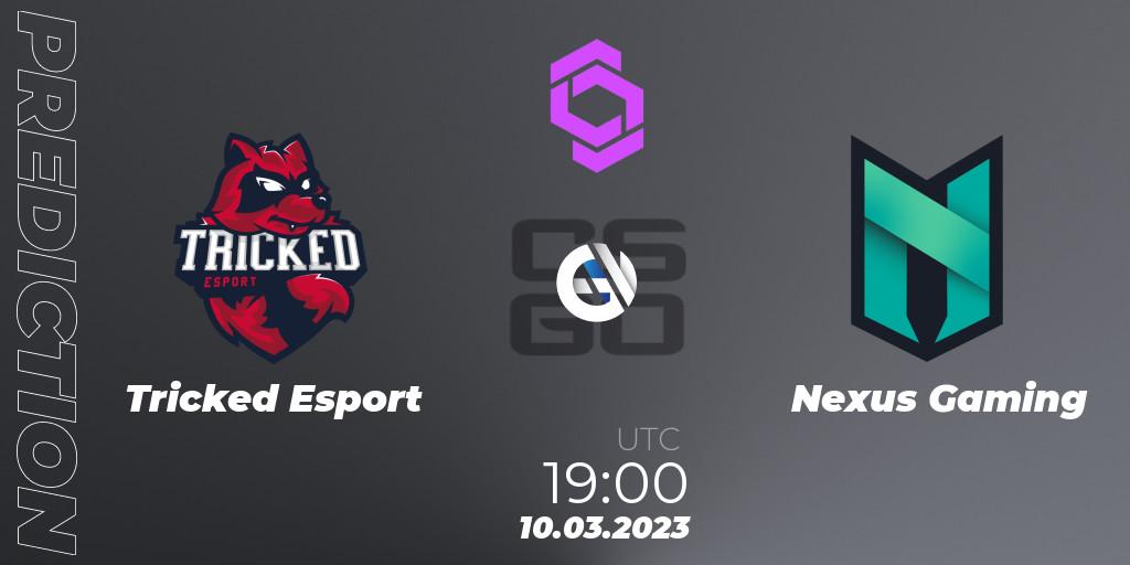 Tricked Esport contre Nexus Gaming : prédiction de match. 10.03.2023 at 21:35. Counter-Strike (CS2), CCT West Europe Series #2