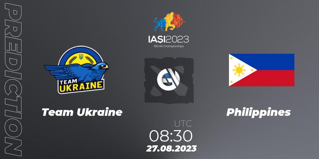 Team Ukraine contre Philippines : prédiction de match. 27.08.23. Dota 2, IESF World Championship 2023