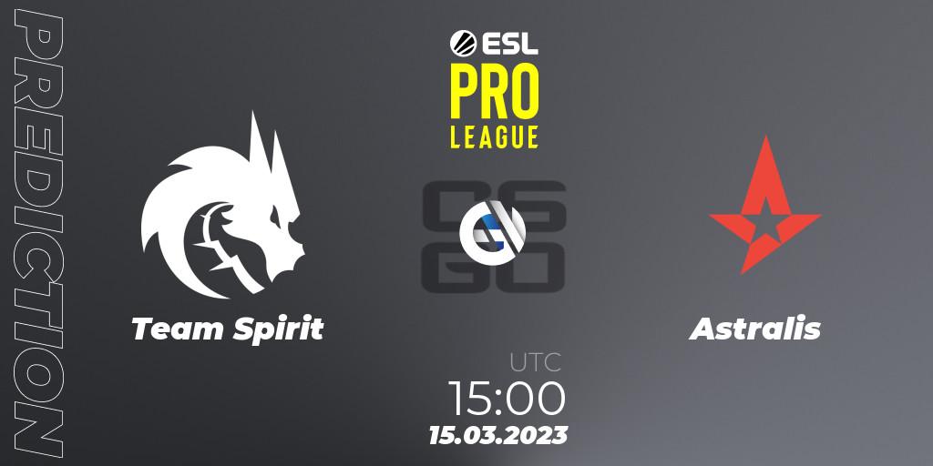 Team Spirit contre Astralis : prédiction de match. 15.03.23. CS2 (CS:GO), ESL Pro League Season 17