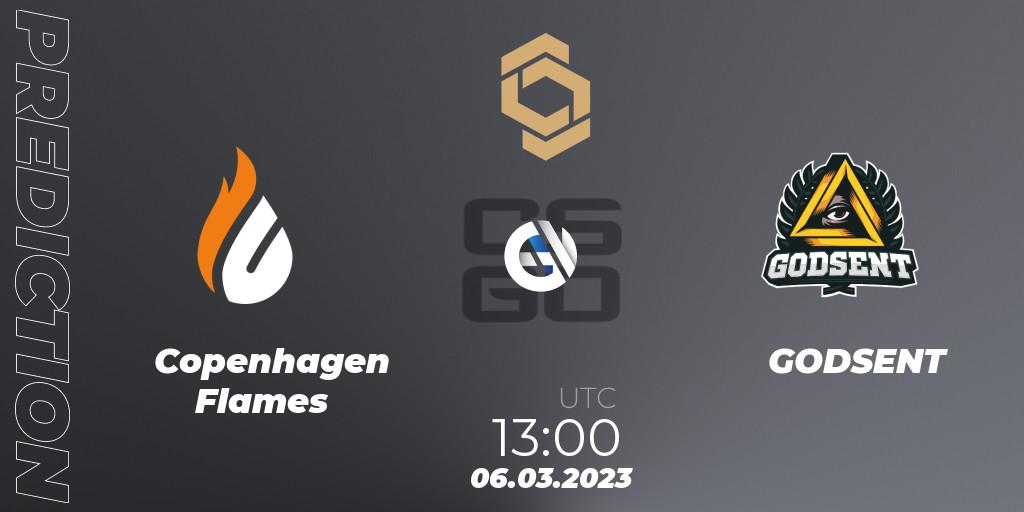 Copenhagen Flames contre GODSENT : prédiction de match. 06.03.23. CS2 (CS:GO), CCT South Europe Series #3