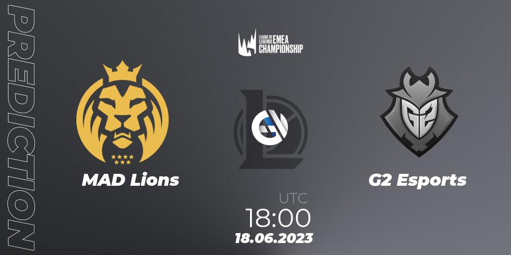 MAD Lions contre G2 Esports : prédiction de match. 18.06.23. LoL, LEC Summer 2023 - Regular Season