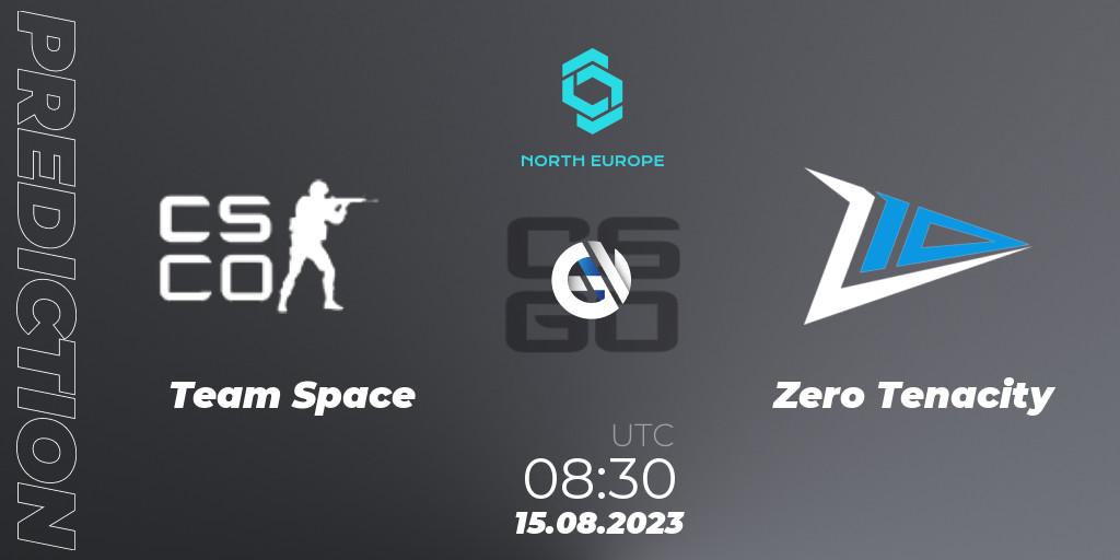 Team Space contre Zero Tenacity : prédiction de match. 15.08.2023 at 08:30. Counter-Strike (CS2), CCT North Europe Series #7