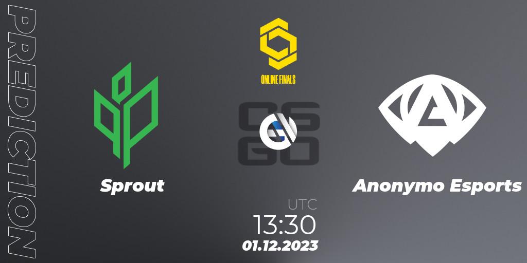 Sprout contre Anonymo Esports : prédiction de match. 01.12.23. CS2 (CS:GO), CCT Online Finals #5