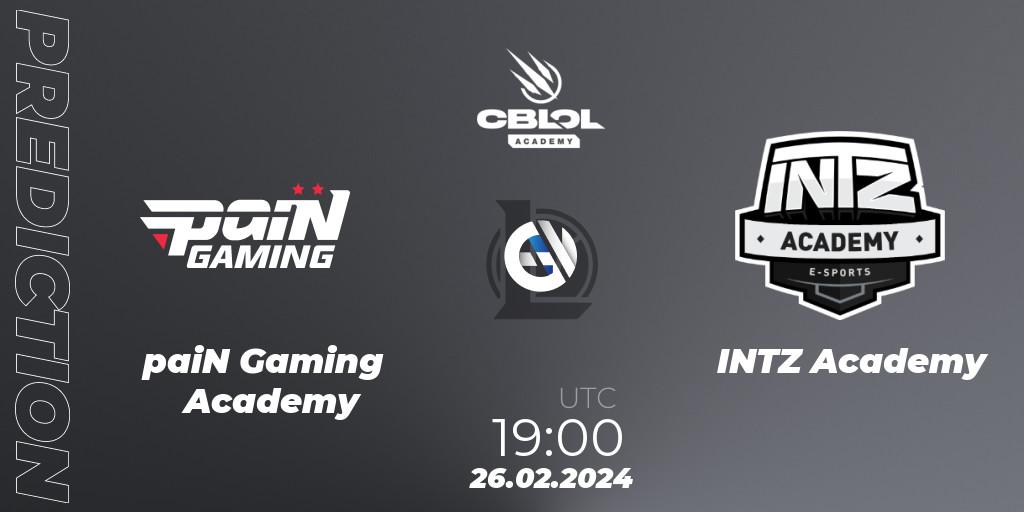 paiN Gaming Academy contre INTZ Academy : prédiction de match. 26.02.24. LoL, CBLOL Academy Split 1 2024