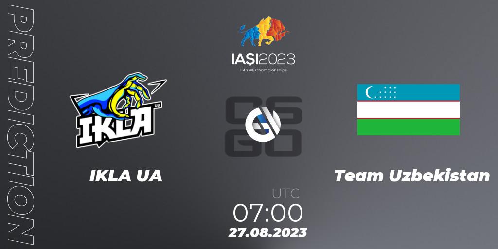 IKLA UA contre Team Uzbekistan : prédiction de match. 27.08.23. CS2 (CS:GO), IESF World Esports Championship 2023