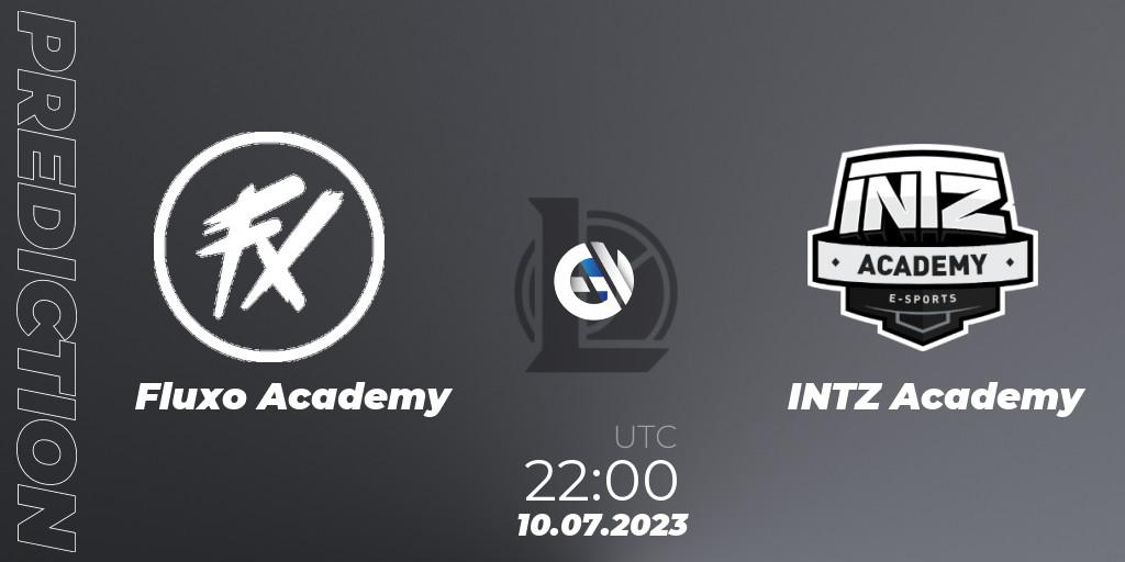 Fluxo Academy contre INTZ Academy : prédiction de match. 10.07.2023 at 22:00. LoL, CBLOL Academy Split 2 2023 - Group Stage