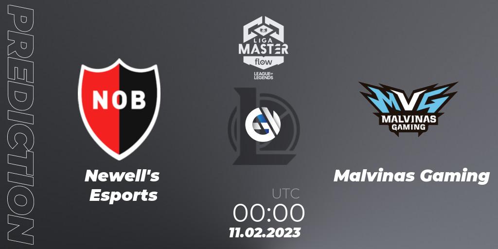 Newell's Esports contre Malvinas Gaming : prédiction de match. 11.02.2023 at 00:00. LoL, Liga Master Opening 2023 - Group Stage