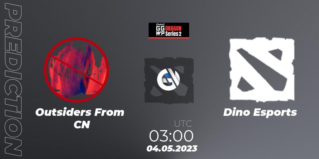 Outsiders From CN contre Dino Esports : prédiction de match. 04.05.23. Dota 2, GGWP Dragon Series 2