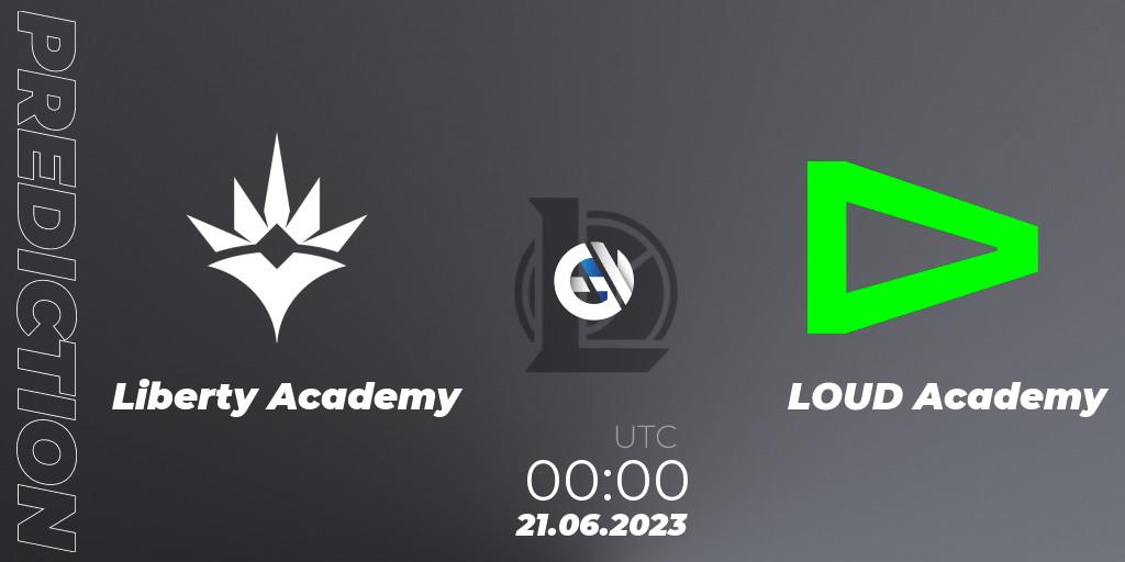 Liberty Academy contre LOUD Academy : prédiction de match. 21.06.2023 at 00:00. LoL, CBLOL Academy Split 2 2023 - Group Stage