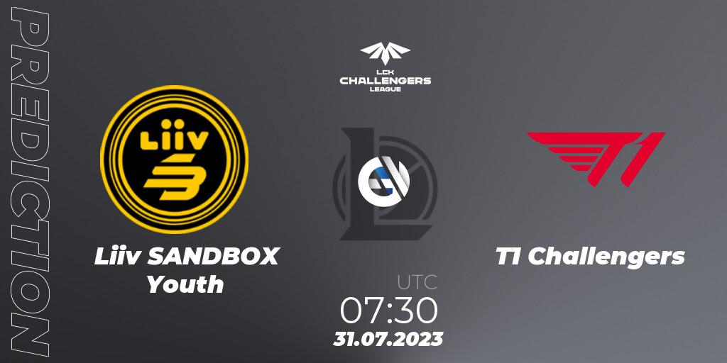 Liiv SANDBOX Youth contre T1 Challengers : prédiction de match. 31.07.23. LoL, LCK Challengers League 2023 Summer - Group Stage