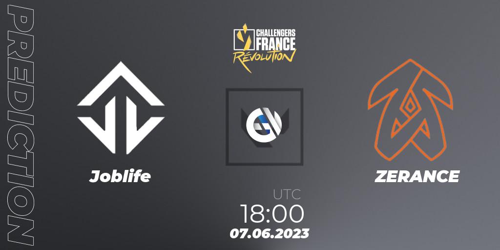 Joblife contre ZERANCE : prédiction de match. 07.06.23. VALORANT, VALORANT Challengers 2023 France: Revolution Split 2 - Playoffs