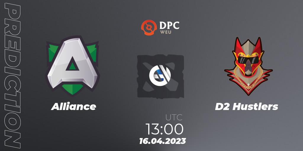 Alliance contre D2 Hustlers : prédiction de match. 16.04.23. Dota 2, DPC 2023 Tour 2: WEU Division II (Lower)