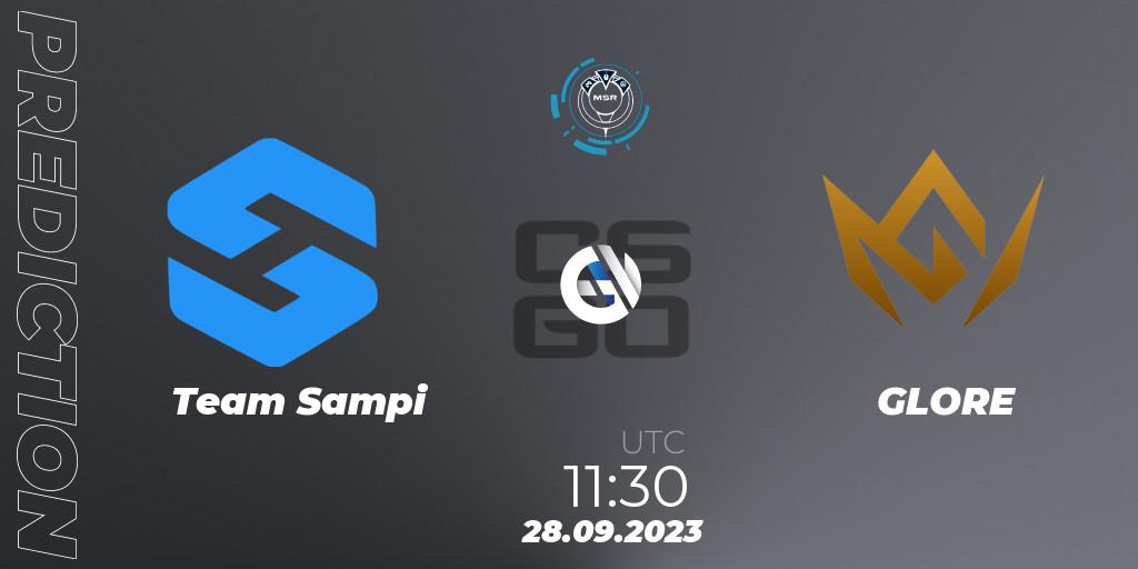 Team Sampi contre GLORE : prédiction de match. 28.09.2023 at 18:55. Counter-Strike (CS2), Slovak National Championship 2023