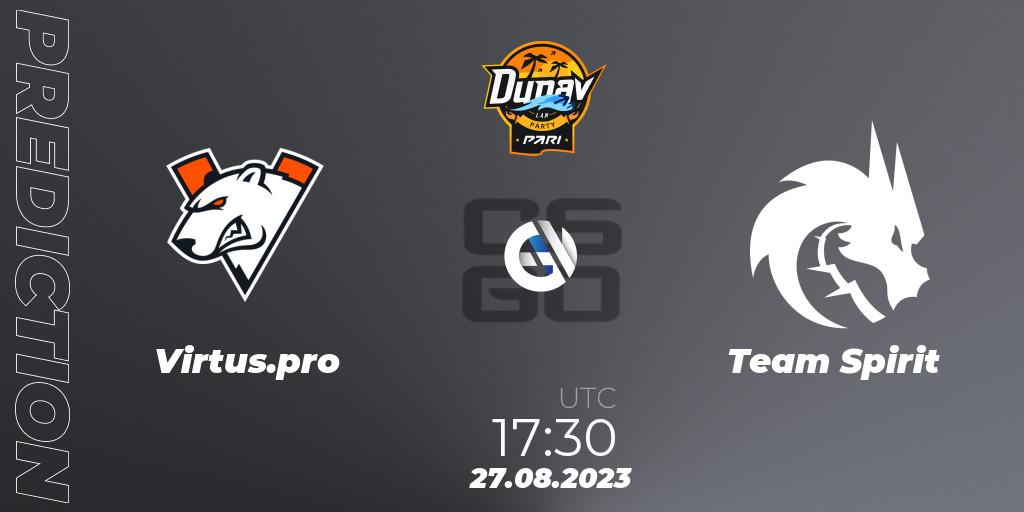 Virtus.pro contre Team Spirit : prédiction de match. 27.08.23. CS2 (CS:GO), PARI Dunav Party 2023
