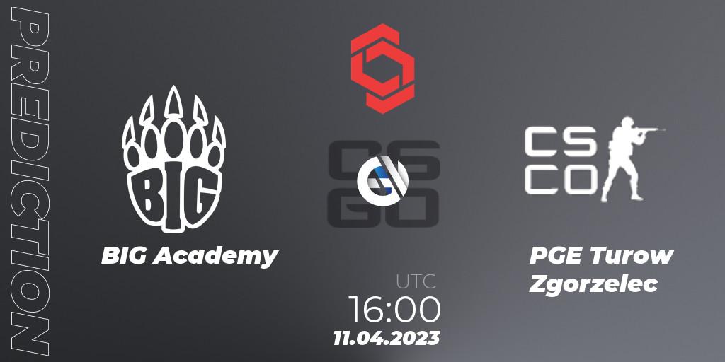 BIG Academy contre PGE Turow Zgorzelec : prédiction de match. 11.04.2023 at 16:00. Counter-Strike (CS2), CCT Central Europe Series #6: Closed Qualifier