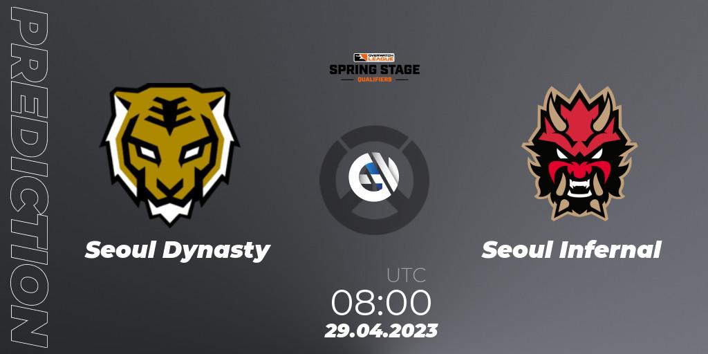 Seoul Dynasty contre Seoul Infernal : prédiction de match. 29.04.2023 at 08:00. Overwatch, OWL Stage Qualifiers Spring 2023 West