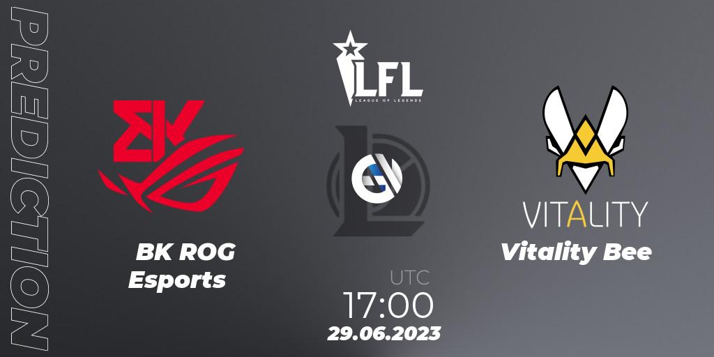 BK ROG Esports contre Vitality Bee : prédiction de match. 29.06.2023 at 17:00. LoL, LFL Summer 2023 - Group Stage