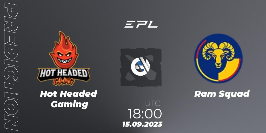 Hot Headed Gaming contre Ram Squad : prédiction de match. 15.09.23. Dota 2, European Pro League Season 12