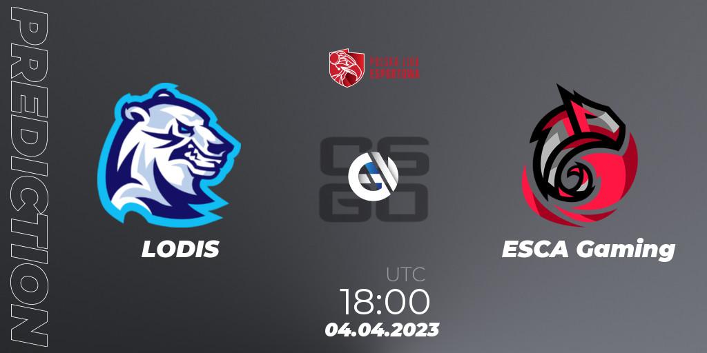 LODIS contre ESCA Gaming : prédiction de match. 04.04.23. CS2 (CS:GO), Polska Liga Esportowa 2023: Split #1
