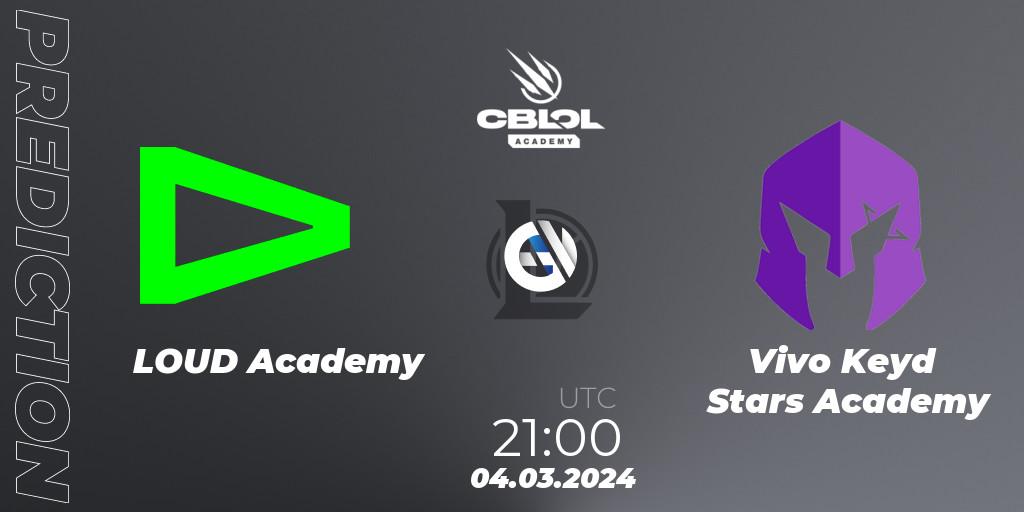 LOUD Academy contre Vivo Keyd Stars Academy : prédiction de match. 04.03.24. LoL, CBLOL Academy Split 1 2024