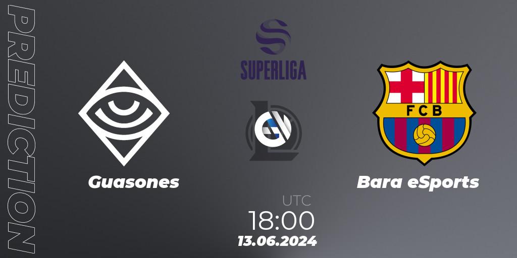 Guasones contre Barça eSports : prédiction de match. 13.06.2024 at 18:00. LoL, LVP Superliga Summer 2024