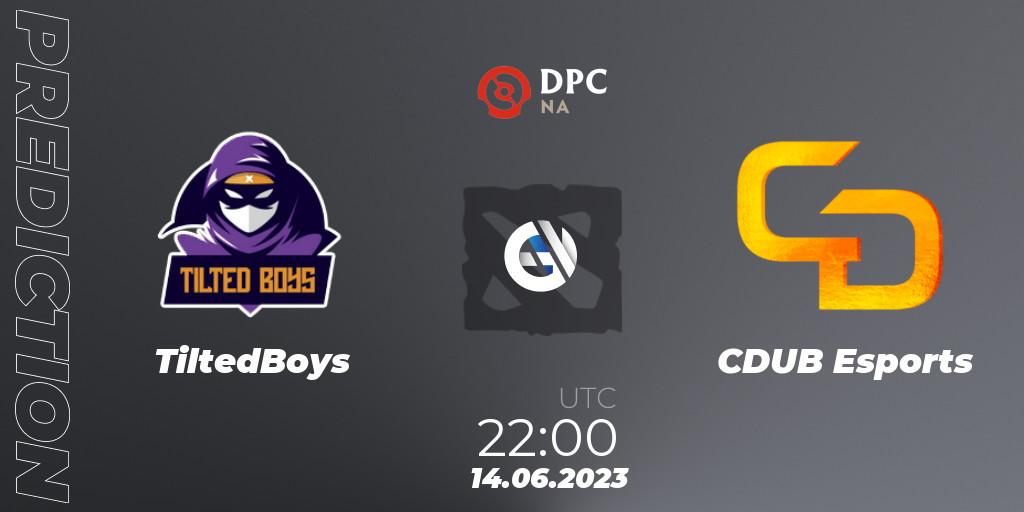 TiltedBoys contre CDUB Esports : prédiction de match. 14.06.23. Dota 2, DPC 2023 Tour 3: NA Division II (Lower)