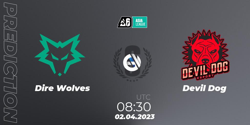 Dire Wolves contre Devil Dog : prédiction de match. 02.04.23. Rainbow Six, SEA League 2023 - Stage 1