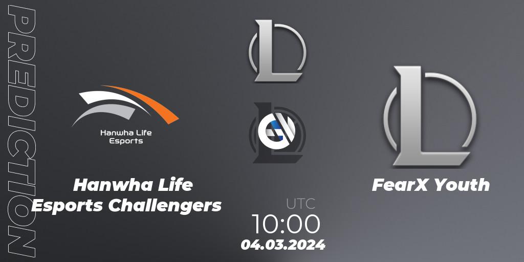 Hanwha Life Esports Challengers contre FearX Youth : prédiction de match. 04.03.24. LoL, LCK Challengers League 2024 Spring - Group Stage