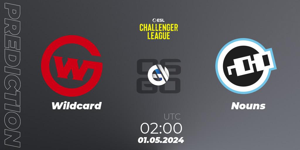 Wildcard contre Nouns : prédiction de match. 14.05.2024 at 02:00. Counter-Strike (CS2), ESL Challenger League Season 47: North America