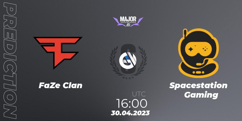 FaZe Clan contre Spacestation Gaming : prédiction de match. 30.04.2023 at 16:00. Rainbow Six, BLAST R6 Major Copenhagen 2023