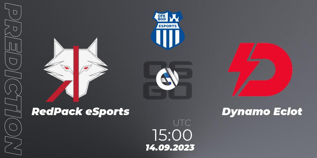 RedPack eSports contre Dynamo Eclot : prédiction de match. 14.09.23. CS2 (CS:GO), OFK BGD Esports Series #1