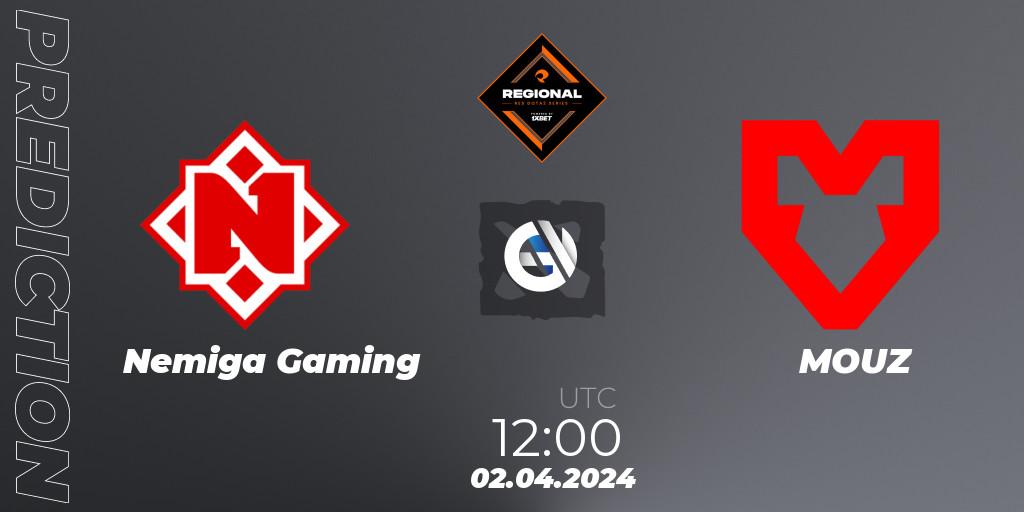 Nemiga Gaming contre MOUZ : prédiction de match. 02.04.24. Dota 2, RES Regional Series: EU #1
