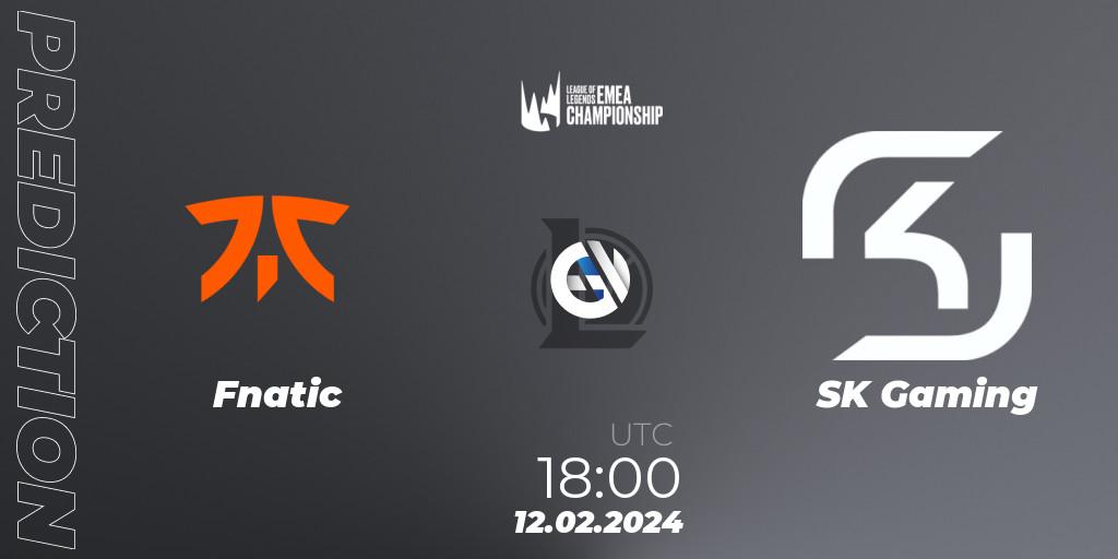 Fnatic contre SK Gaming : prédiction de match. 12.02.2024 at 18:00. LoL, LEC Winter 2024 - Playoffs