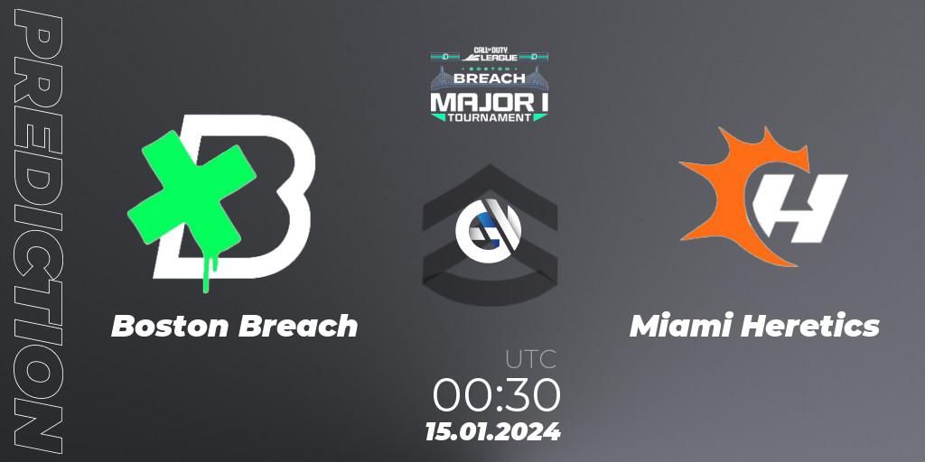 Boston Breach contre Miami Heretics : prédiction de match. 15.01.2024 at 00:30. Call of Duty, Call of Duty League 2024: Stage 1 Major Qualifiers