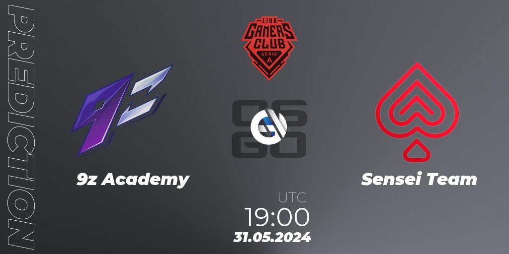 9z Academy contre Sensei Team : prédiction de match. 31.05.2024 at 20:45. Counter-Strike (CS2), Gamers Club Liga Série A: May 2024