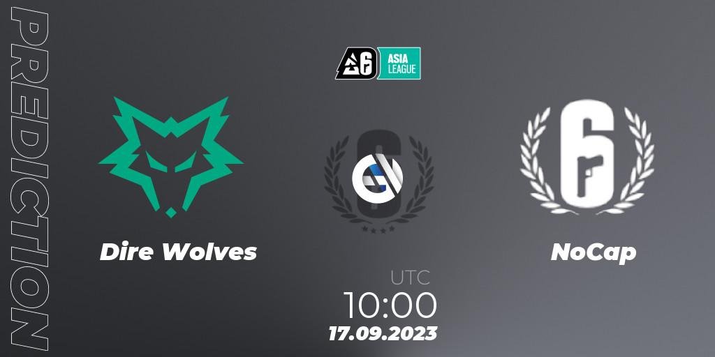 Dire Wolves contre NoCap : prédiction de match. 17.09.2023 at 10:00. Rainbow Six, SEA League 2023 - Stage 2