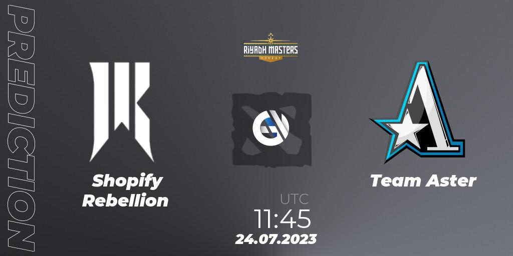 Shopify Rebellion contre Team Aster : prédiction de match. 24.07.23. Dota 2, Riyadh Masters 2023 - Group Stage