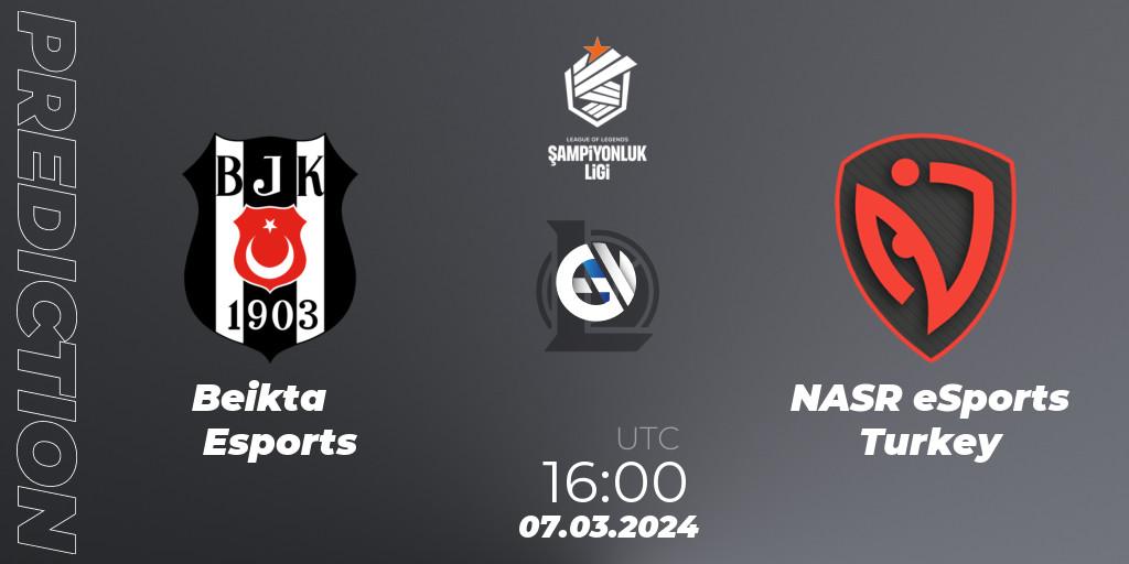 Beşiktaş Esports contre NASR eSports Turkey : prédiction de match. 07.03.2024 at 16:00. LoL, TCL Winter 2024