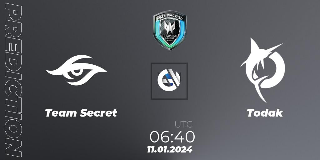 Team Secret contre Todak : prédiction de match. 11.01.24. VALORANT, Asia Pacific Predator League 2024