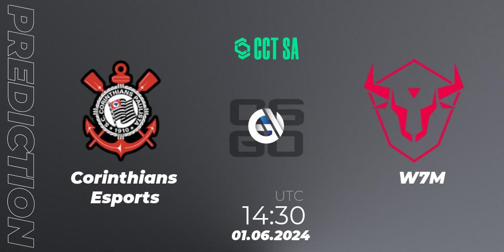 Corinthians Esports contre W7M : prédiction de match. 01.06.2024 at 14:30. Counter-Strike (CS2), CCT Season 2 South America Series 1